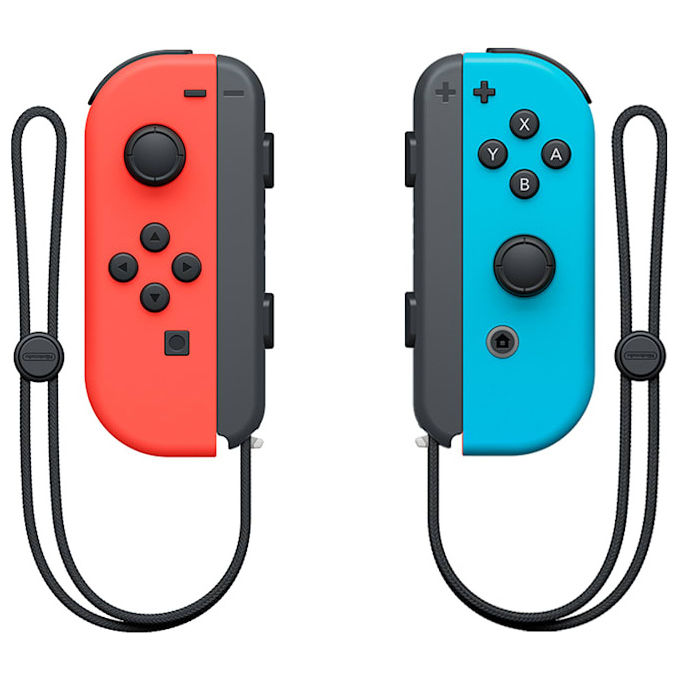 Nintendo 10019744 Joy-Con Gamepad Wireless per Nintendo Switch con Controllo Analogico Digitale D-pad Vibrazione Accelerometro Giroscopio colore Rosso Ciano