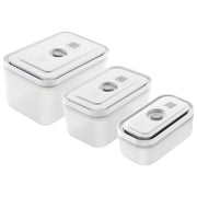 ZWILLING 1002498 Fresh and Save Set contenitori sottovuoto in plastica 3 pezzi taglie S M L colore Bianco