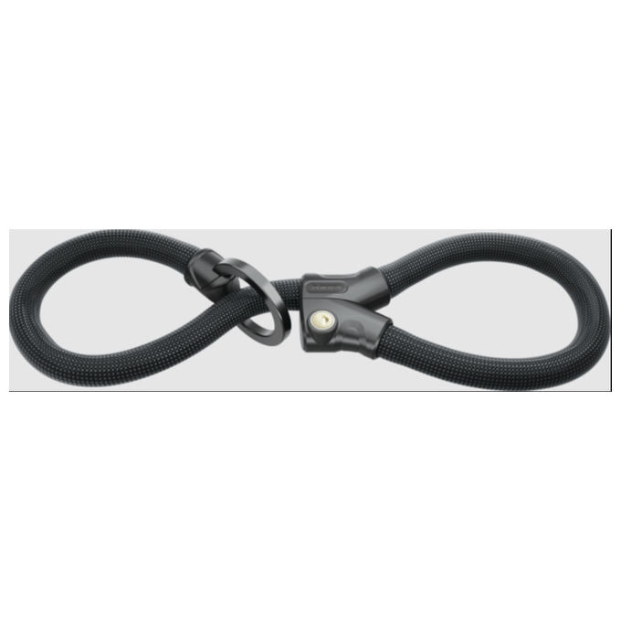 Abus 1806 Infinity Loop Lucchetto a catena Doppio anello Chiave 110 cm spessore 6 mm colore Nero