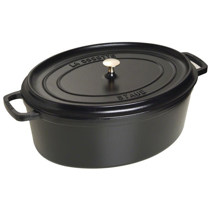 Staub 3272341041258 Cocotte Ovale in Ghisa 12 L Induzione e Forno Fino a 260 °C Colore Nero