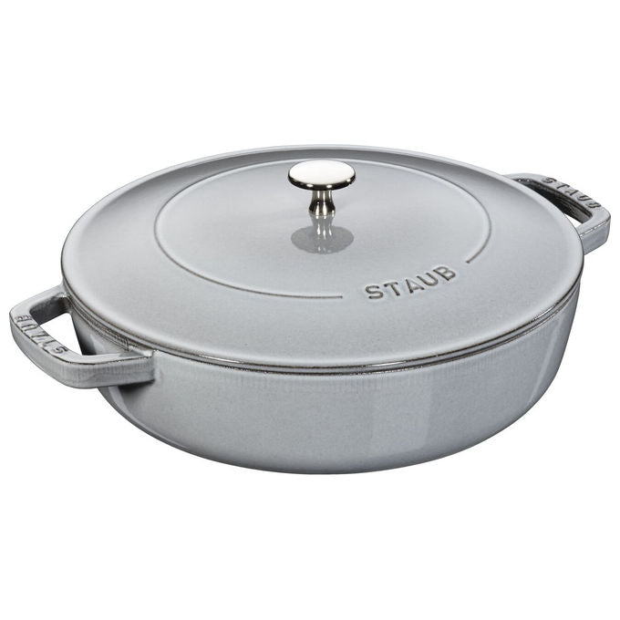 STAUB 1004752 Chistera Casseruola in ghisa 28 cm 3,7 L adatta a tutti i piani cottura inclusa induzione colore Grigio grafite