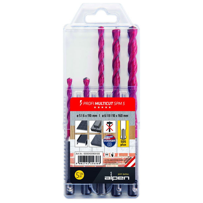 Alpen Punte per Trapano SPM 5 MULTICUT SDS-PLUS