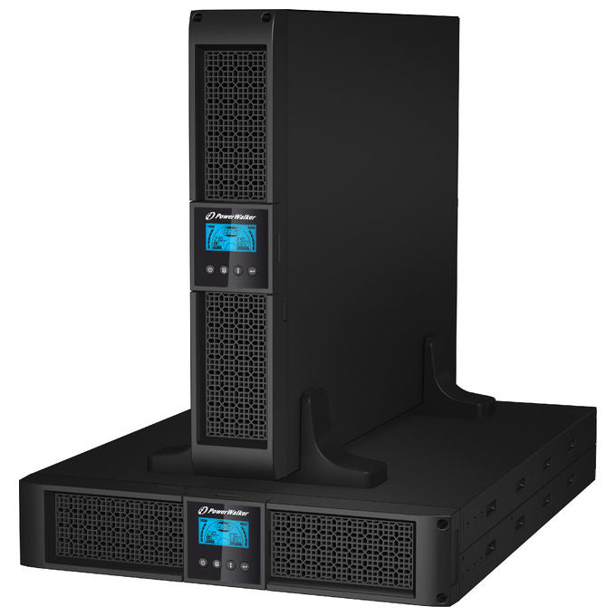 PowerWalker 10120040 VI 1500 RT HID Gruppo di Continuita' UPS 1500 VA 1350 W 8 Prese IEC 2U Rack Tower Onda Sinusoidale colore Nero