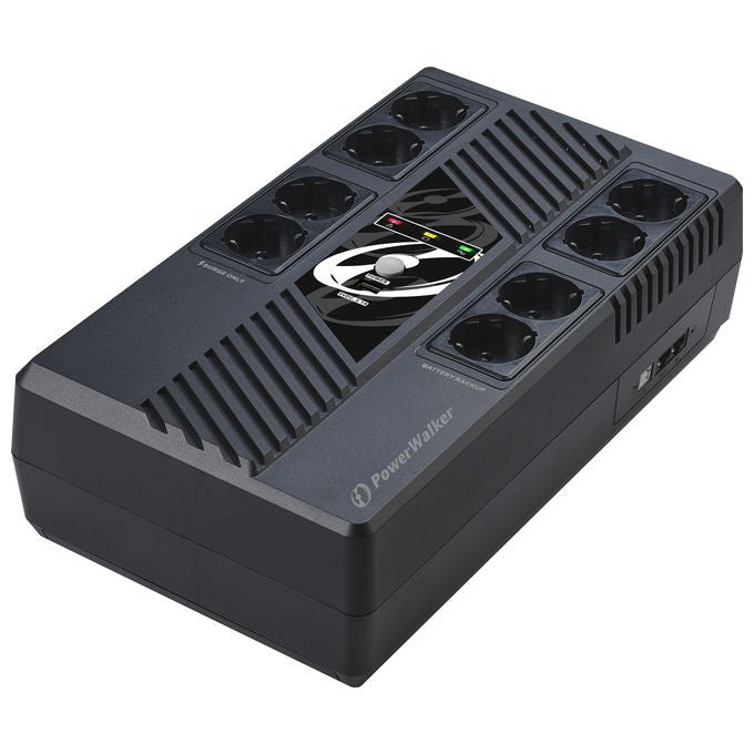 PowerWalker 10121161 VI 800 MS Gruppo di Continuita' A Linea Interattiva 800 VA 480 W 8 Prese Tipo F colore Nero