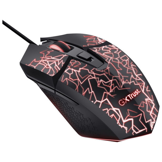 Trust 10123717 Felox Gaming Mouse Sensore di precisione Regolabile Profilo sagomato colore Nero