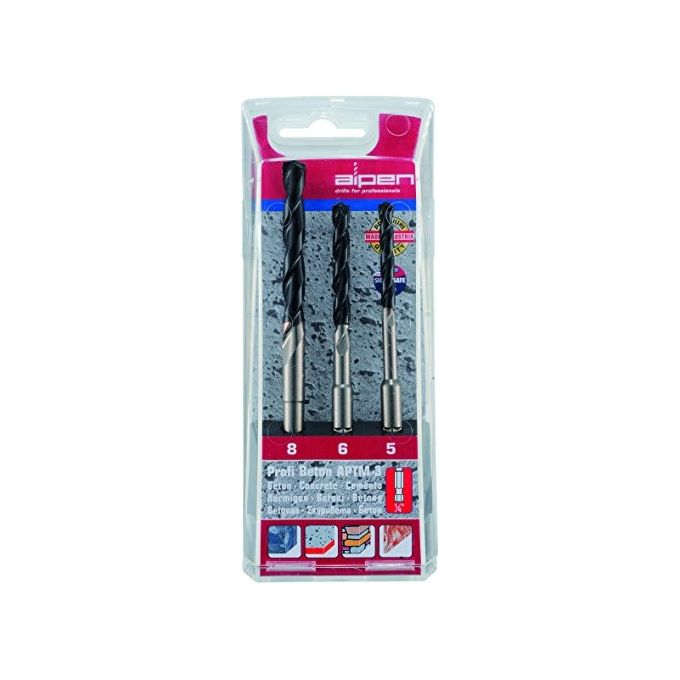 Alpen Punte APTM3 HM-Concrete Hexagon Set 3 Pezzi