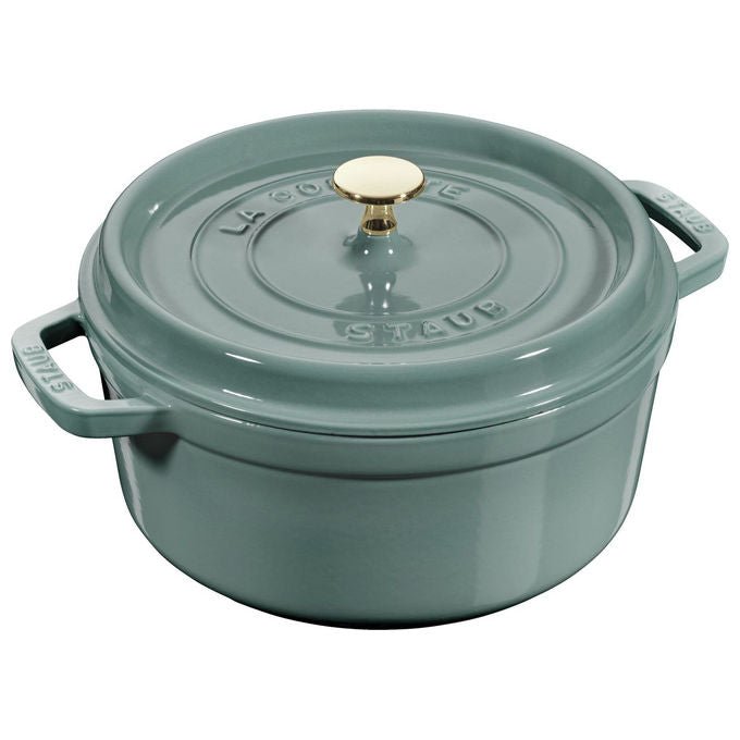 Staub 1025323 La Cocotte Pirofila casseruola in ghisa smaltata 3,7 L diametro 24 cm colore Eucalipto