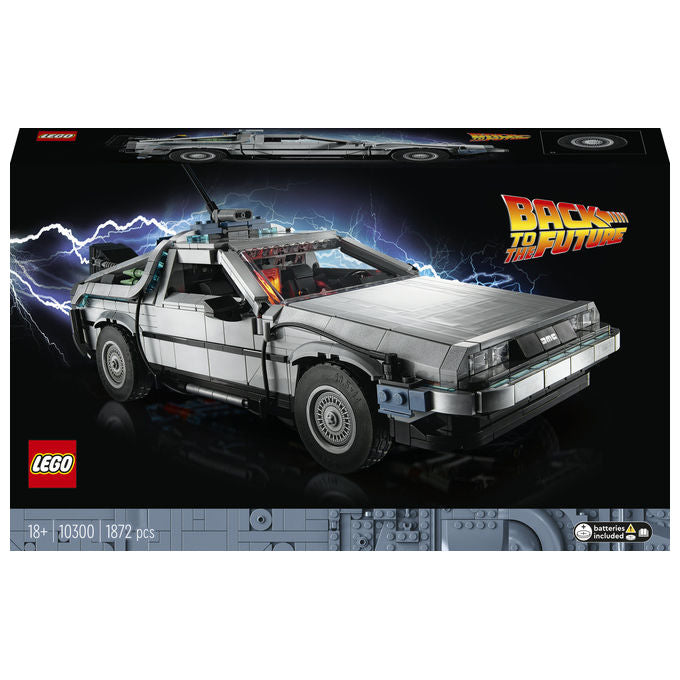 LEGO 10300 Icons Macchina del Tempo Ritorno al Futuro 1872 pezzi 3 versioni colore Nero