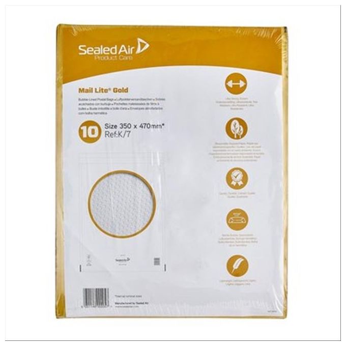 Sealed Air 103008657 Buste Mail Lite Buste imbottite a bolle d'aria 18x16 cm colore Avana