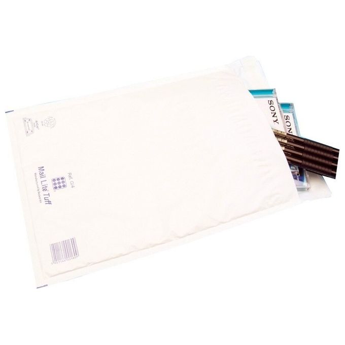 Sealed Air 103015253 MailTuff Buste Imbottite 24x33 cm con Chiusura di Sicurezza e Bolle d'Aria colore Bianco