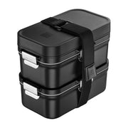 Zwilling 1030913 Fresh and Save Lunch Box sottovacuum con tecnologia di vuoto lavabile in lavastoviglie include posate e contenitori per salse colore Nero