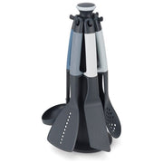 Joseph Joseph 10525 Elevate Set di utensili da cucina 6 pezzi con supporto rotante resistente al calore fino a 200 °C colore Blu Grigio