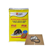 Zapi Super Eco-Tablet Rigida Trappola Adesiva per Topi e Ratti 2 Pezzi