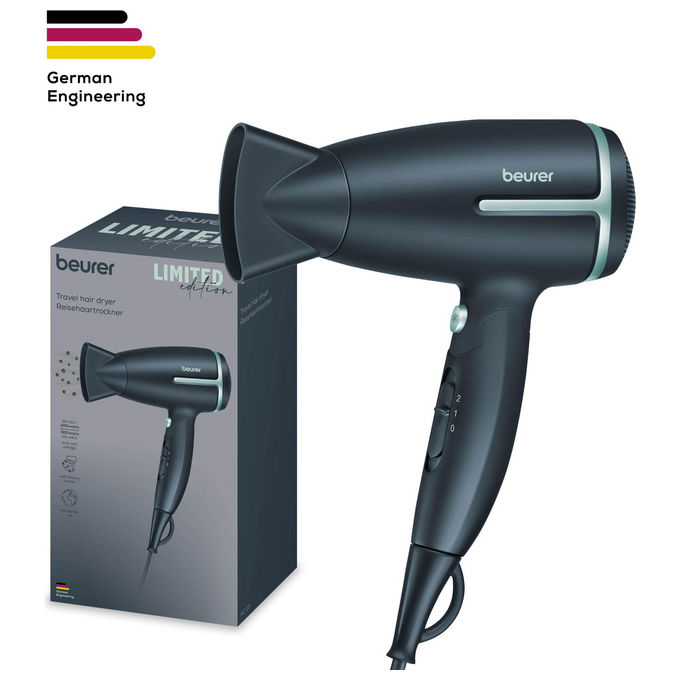 Beurer 10716 HC 25 Asciugacapelli 2 velocita' 2 temperature Getto freddo Funzione ionica Lunghezza cavo 1 8 m colore Nero