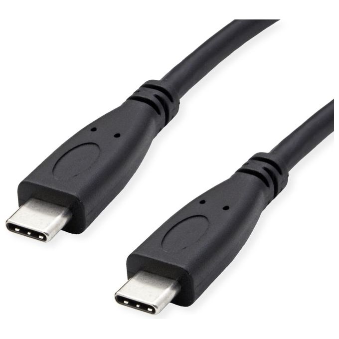 Roline Cavo Green Usb3.2 Gen2 PD 20V 5a con Emark C - C M-M Nero 1mt