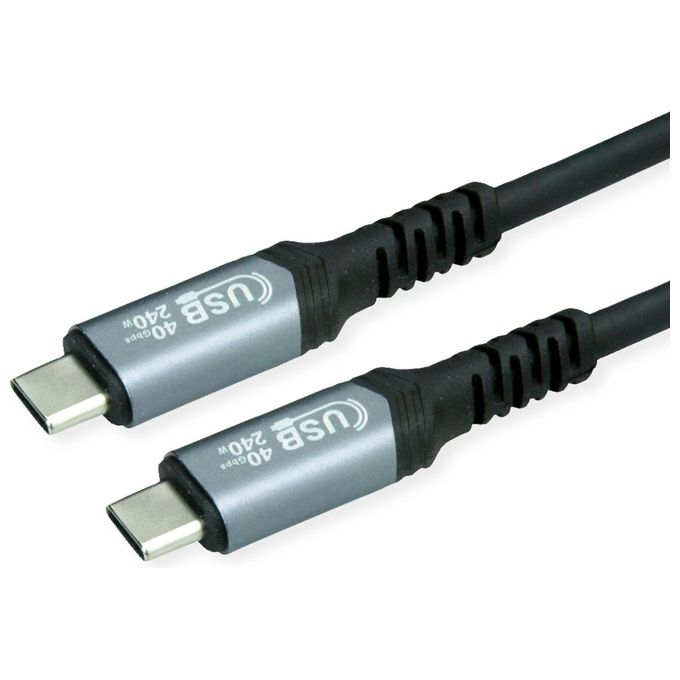 Value Cavo Usb4 Gen3x2 (40gbit-s) C - C M-M 240W 0.8mt