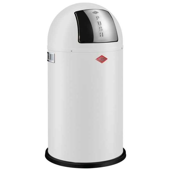 Wesco Pushboy Pattumiera 50 Litri Bianco Opaco