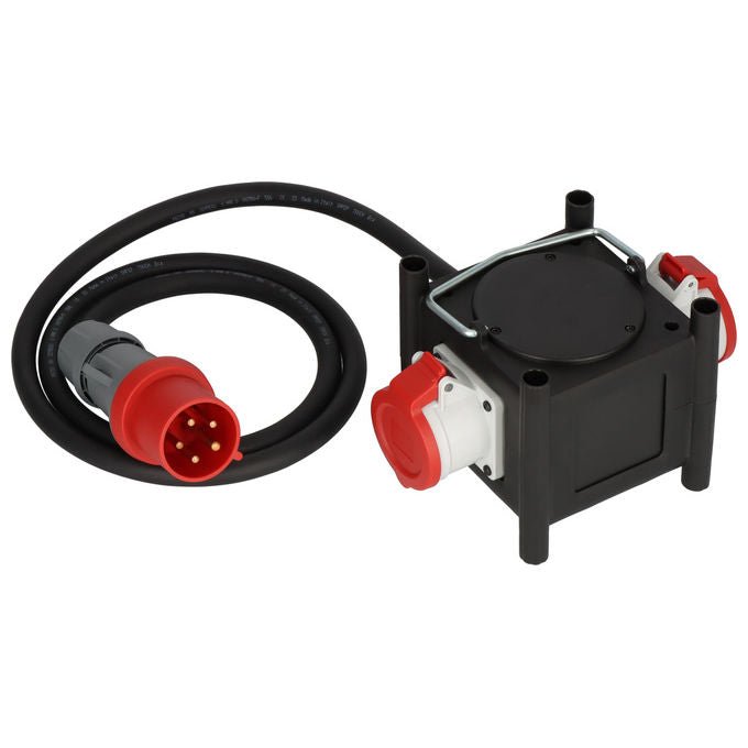 Brennenstuhl BSV3232IP44 Komp. Stromverteiler BSV 3 2-32 IP44 2x CEE 400V 32A 22000 W cavo 2m H07RN-F 5G6,0 materiale Gomma colore Nero