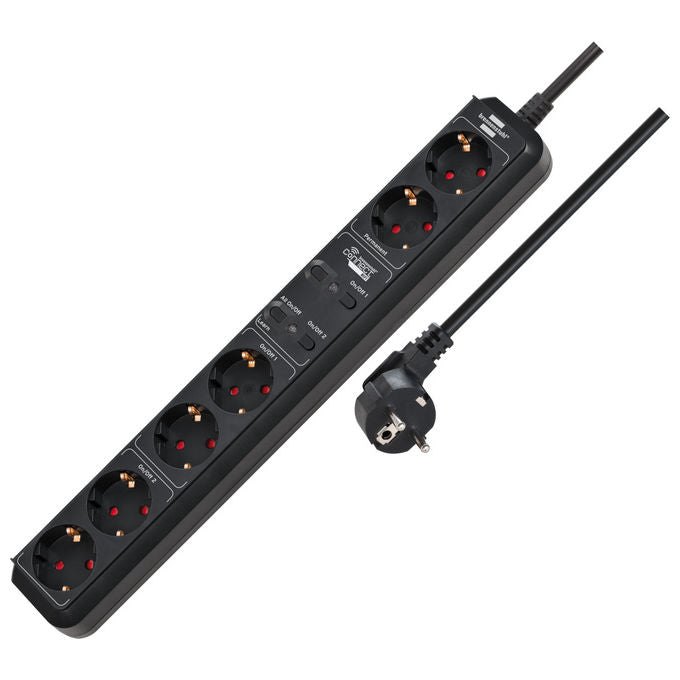 Brennenstuhl 1159760946 Connect Eco-Line Presa Multipla WiFi 6 prese 4 switchabili 2 permanenti lunghezza cavo 1,5 m colore Nero