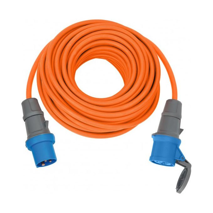 Brennenstuhl 1167650625 Cavo di prolunga CEE 25 m 230V 16A IP44 H07RN-F 3G2.5 resistente all'olio uso esterno colore Arancione
