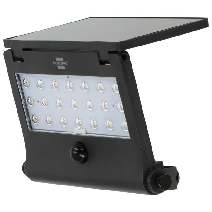 Brennenstuhl 1173740003 SOL 1000 Pad Faretto LED Solare con Rilevatore di Movimento 1000lm IP65 4000K colore Grigio