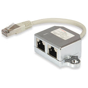 Equip 127608 Divisore di Rete RJ45 1x Plug 2x Prese Schermato Lunghezza 15 cm colore Argento