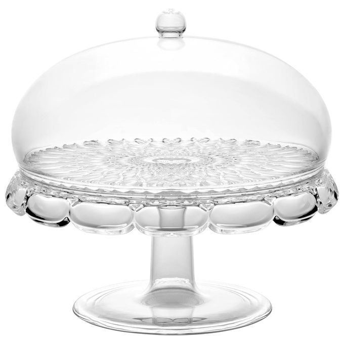 Guzzini 8008392397601 Vanity Alzata con Campana Cristallo Acrilico Bio-Based 30 cm Trasparente