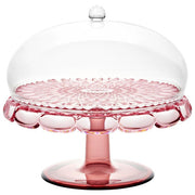 Guzzini 131901SAR35 Alzata con Campana in Cristallo Acrilico Bio-based BPA Free Diametro 30 cm Altezza 27.7 cm colore Rosa Flamingo