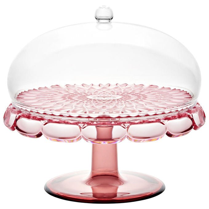Guzzini 131901SAR35 Alzata con Campana in Cristallo Acrilico Bio-based BPA Free Diametro 30 cm Altezza 27.7 cm colore Rosa Flamingo