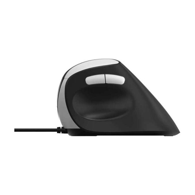 Rapoo 13532 EV200 Mouse Ufficio Filo Ottico 1600 DPI con Scorrimento a Rotella e Design Ergonomico per Destra colore Nero Argento