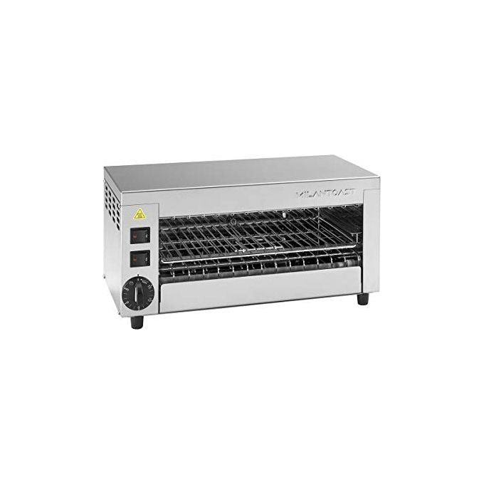 MilanToast 14006 Fornetto Salamandra Singolo Resistenze di Quarzo con 3 Pinze 1.9W Acciaio Inossidabile