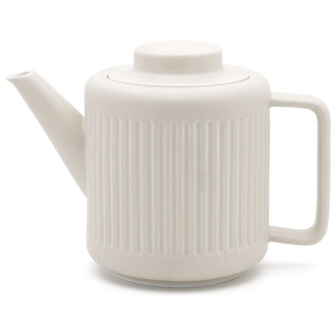 Bredemeijer 147050 Teiera in Porcellana 1200 ml con Filtro in Acciaio Inox colore Bianco
