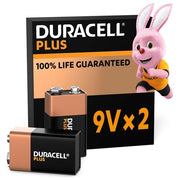 Duracell Plus 9V-Block MN1640 6LR61 2 Pezzi