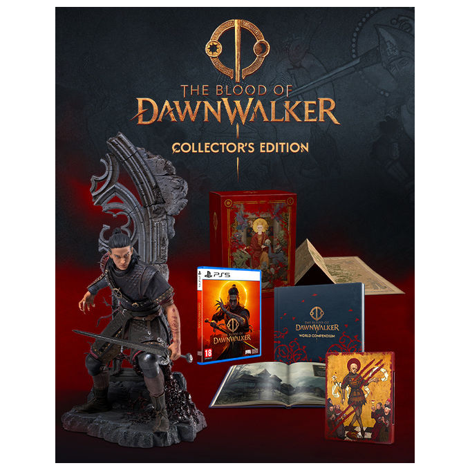 Bandai Namco 167214 The Blood of Dawnwalker Collector's Edition Videogioco PS5 Edizione Speciale Steelbook Figurine Mappa Compendio colore Nero