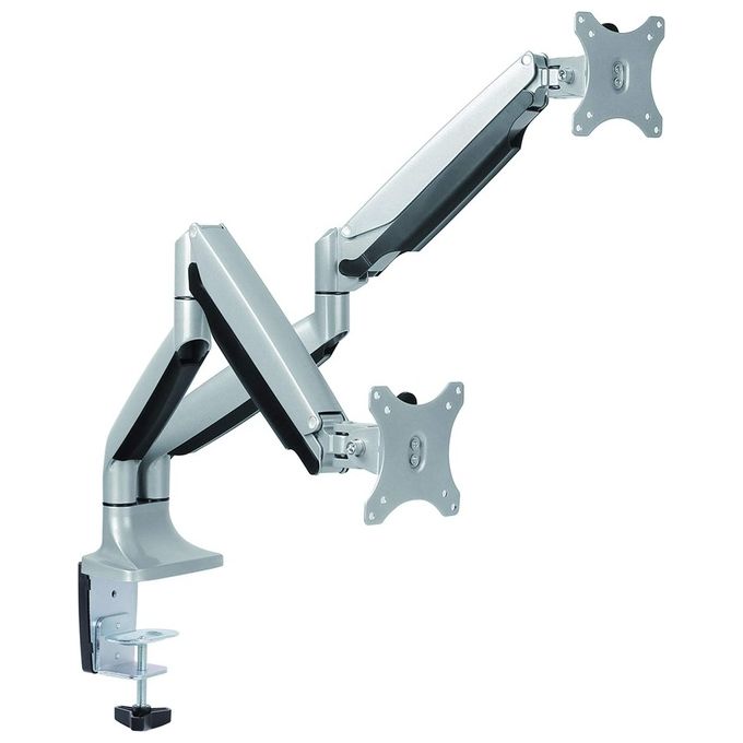 Value Braccio Doppio Monitor Desk Clamp 4 Joints Altezze Aggiustabili Separatamente