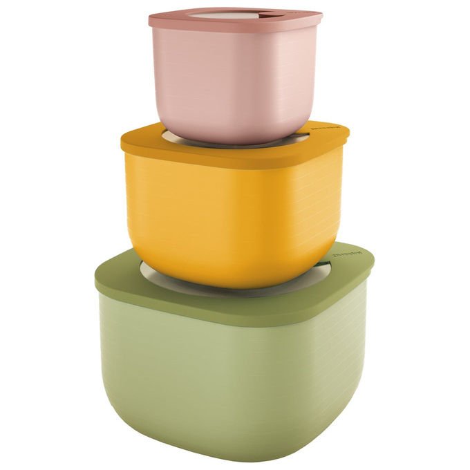 Guzzini 17072652 STOREandMORE Contenitore Ermetico in Plastica Biologica 2,8 L Lavabile in Lavastoviglie Microonde e Congelatore colore Assortiti