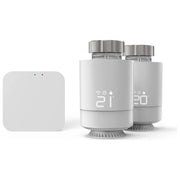 Hama 00176662 Smarte WLAN-Heizungssteuerung 2x Smartes Heizkörperthermostat + Zentrale Programmierbar Kompatibel mit Amazon Alexa und Google Assistant Farbe Weiß