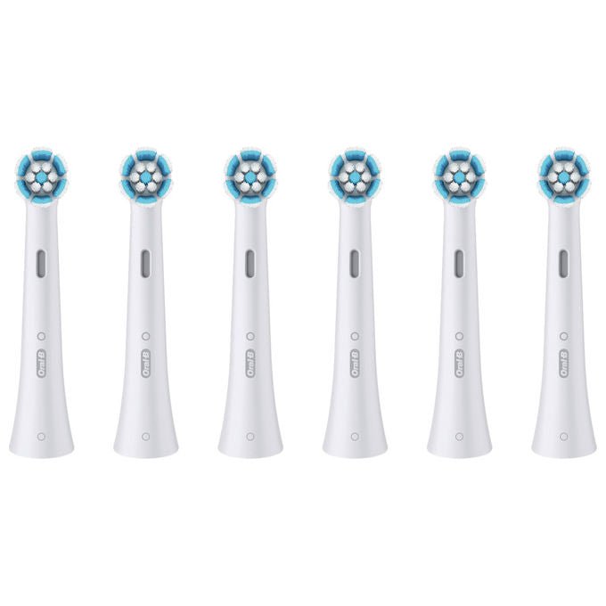 Oral-B 8700216194679 iO Aufsteckbürsten Sanfte Reinigung 6 Stück mit 4000 weichen Borsten und Farbwechselanzeige colore Bianco