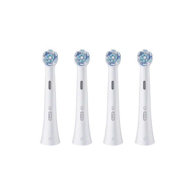 Oral-B 8700216195027 iO Ultimative Reinigung Aufsteckbürsten 4 Stück farbwechselnde Borsten Plaque-Entfernung bis zu 100% mehr als Handzahnbürste Farbe Weiß