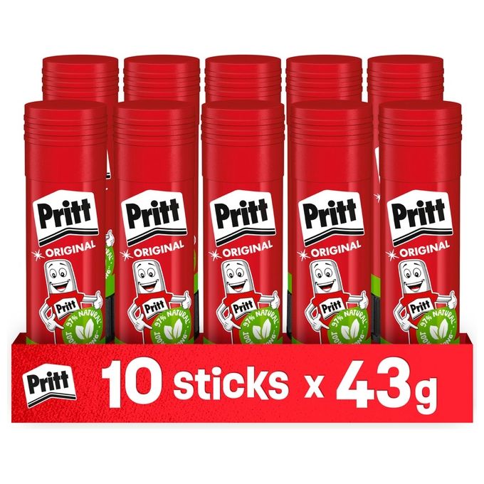 Pritt 199990 Stick Colla Stick 43 g Formula Senza Solventi Carta Cartoncino Foto colore Bianco