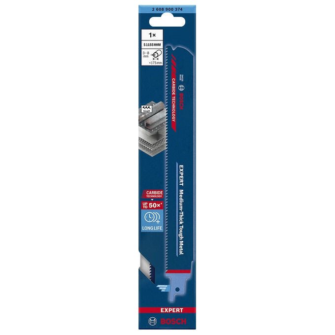 Bosch 2 608 900 370 Lama per Sega Circolare Carburo per Metallo e Ghisa Lunghezza 225 mm 10 pz colore Blu