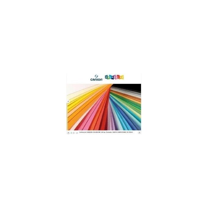 Canson Cf25ff Colorline 50x70 220 Rosso Vi