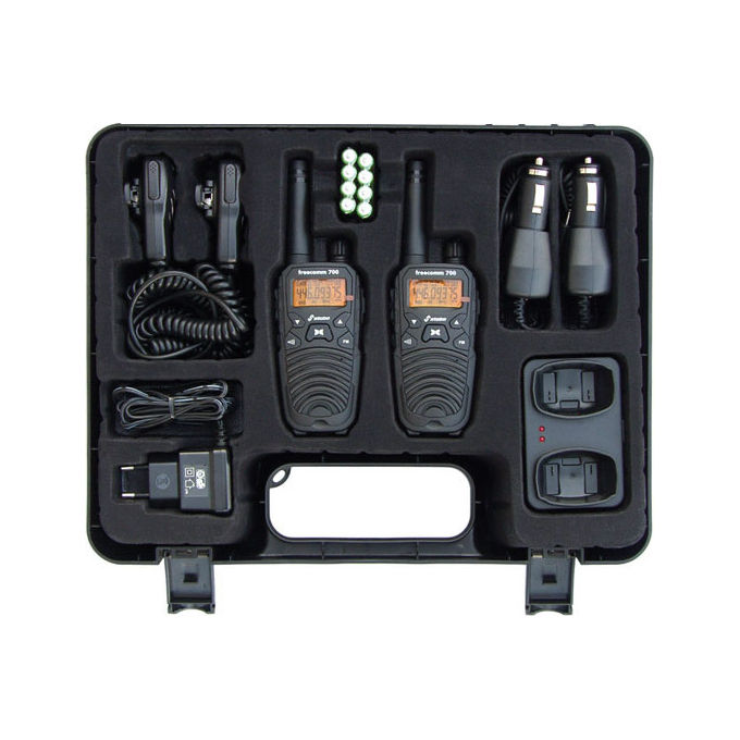 Stabo 20701 freecomm 700 Radiotelefono PMR 8 canali 446 MHz 500 mW IPX2 colore Nero