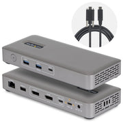 StarTech 208UE-USB4-DOCK Docking Station USB4 Doppio Monitor 4K 144Hz 8K 60Hz USB-C Power Delivery 100W Ethernet 2.5GbE colore Grigio