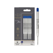 Parker Blister 10 Pezzi Refill Blu M