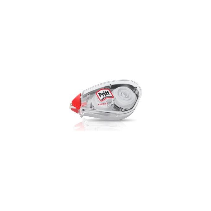 Pritt 2120608 Compact Flex Roller Correttore a nastro 6 mm x 10 m con correzione bidirezionale e punta flessibile colore Trasparente