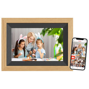 Braun 21265 DigiFrame 10B Cornice per Foto Digitale 10.1'' Touch Screen Wi-Fi 32 GB Memoria Interna MicroSD Supportata colore Nero Legno