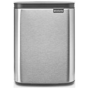 Brabantia 8710755222962 Bo Cestino 7L Acciaio Opaco con Chiusura Silenziosa Resistente alle Impronte Facile da Pulire colore Acciaio Opaco