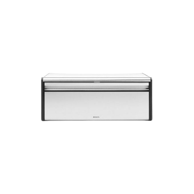 Brabantia 236709 Portapane con Apertura a Ribalta Acciaio 18 L Chiusura Magnetica Maniglia Grande Fondo Bugnato colore Acciaio
