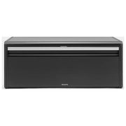 Brabantia 236860 Contenitore per Pane Rettangolare in Acciaio con Chiusura Magnetica e Superficie Superiore Piana per Ulteriore Spazio di Stoccaggio colore Nero